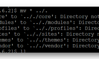Linuxコマンド（mv）がディレクトリ移動ができない